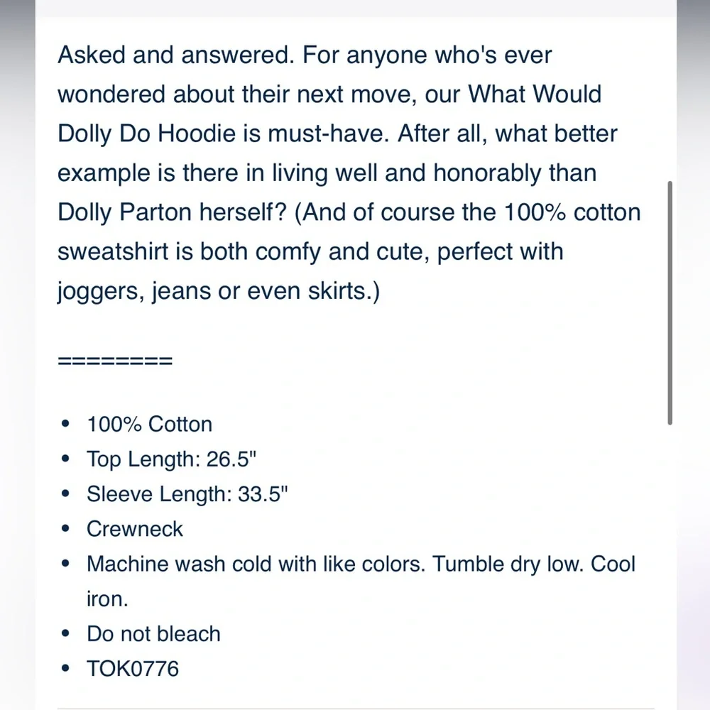 Draper James - What Would Dolly Do Hoodie - Picture 3 of 6